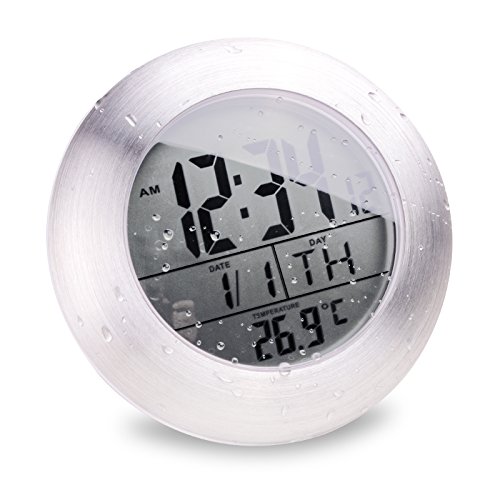 BOOMYOURS Reloj Digital Ventosa Cocina baño de Agua con termómetro Digital
