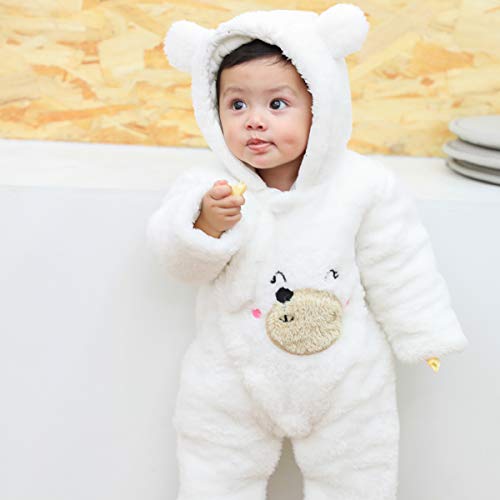 Borlai Unisex Abrigo de Invierno para Bebés Mameluco con Patas Recién Nacido Frente Broches Mono Cálido Traje de Nieve Monos