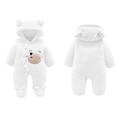 Borlai Unisex Abrigo de Invierno para Bebés Mameluco con Patas Recién Nacido Frente Broches Mono Cálido Traje de Nieve Monos