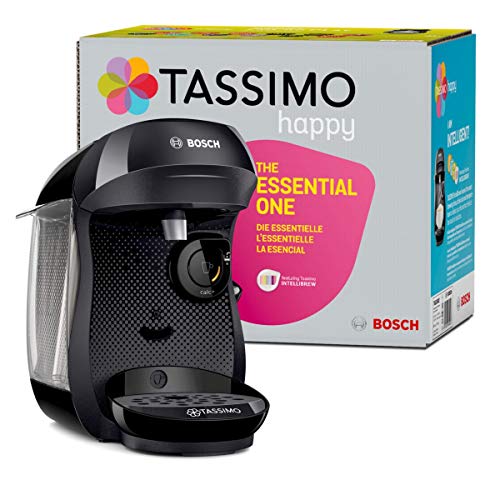 Bosch TAS1002 TASSIMO Happy Cafetera de cápsulas, 1400 W, color negro