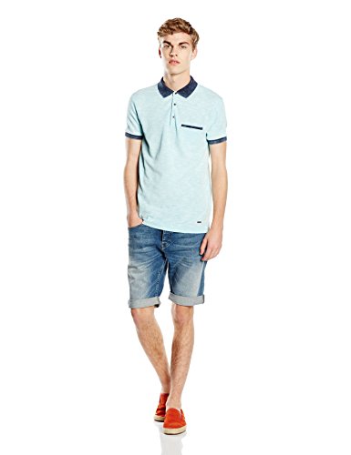 BOSS Powter Polo, Azul (Turquoise/Aqua 440), Small para Hombre