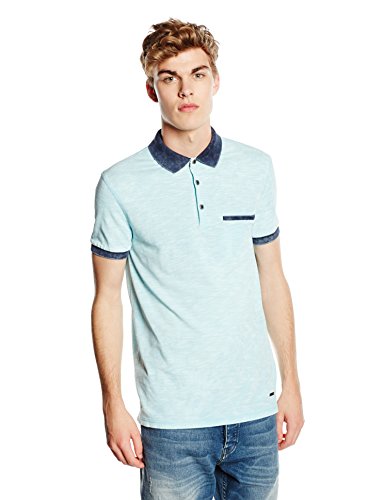 BOSS Powter Polo, Azul (Turquoise/Aqua 440), Small para Hombre