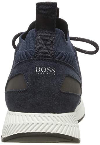BOSS Titanium_Runn_knst, Zapatillas para Hombre, Azul (Navy 401), 39 EU