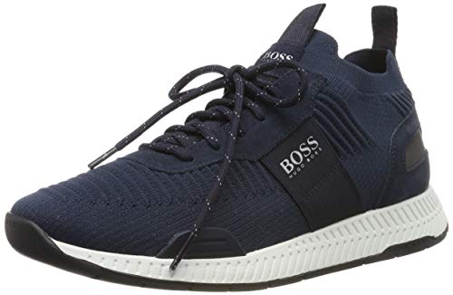 BOSS Titanium_Runn_knst, Zapatillas para Hombre, Azul (Navy 401), 39 EU