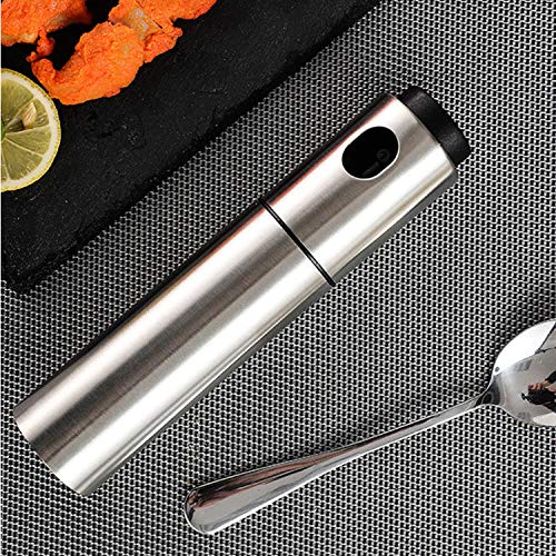 Botella de spray de bomba de aceite de 100 ml – Bomba de aceite de oliva de acero inoxidable pulverizador de aceite olla dispensador de cocina accesorios de cocina (inoxidable)