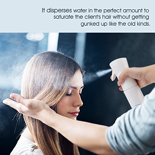 Botella pulverizador agua peluqueria, Segbeauty 160ml fina niebla Blanco pulverizador continuo Pulverizador recargable vacío spray rizos pulverizar pelo/cara/plantas/playa tomar el sol