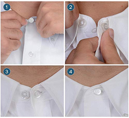 Botón de Resorte,Extensores de Cuello de Metal 24 Pack Extensor de Cintura de Botón Elástica Prolongador de Botón para Pantalones Camisas Faldas Jeans Pantalones de Vestir Embarazo