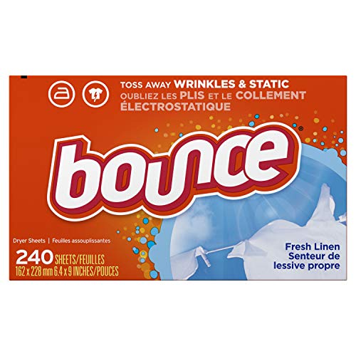 Bounce Fresh Linen perfumado tela suavizante secador, 240 unidades
