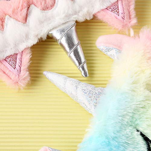 BovoYa - Máscara para dormir, diseño de unicornio, suave felpa, cubierta para los ojos, 3D, para viajes, unisex