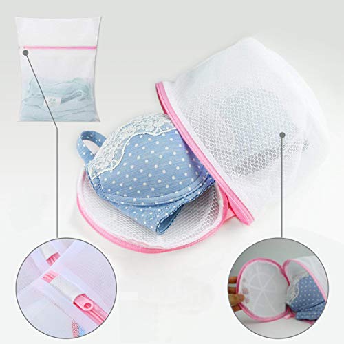 BoxLegend Bolsa de lavandería de Malla, Paquete de 6 Bolsas de Lavado con Cremallera para Lavadora, 5 tamaños Bolsas de Lavado de Red Reutilizable con Cremallera