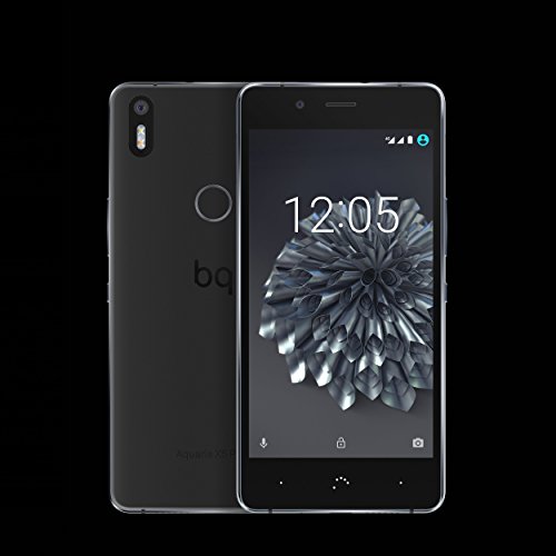 BQ Aquaris X5 Plus - Smartphone de 5" (4G LTE, Qualcomm Snapdragon 652 Octa Core, memoria interna de 16 GB, 2 GB RAM, cámara de 16 MP) negro y gris antracita