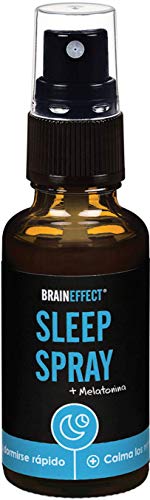 BRAINEFFECT SLEEP SPRAY - 1mg Melatonina por Porción - 30ml - La más Rapida Ayuda Natural Para Dormir - Vegano - German Quality
