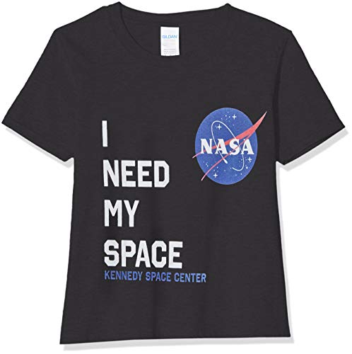 Brands In Limited NASA I Need My Space Capucha, Negro (Black Blk), 12-13 años (Talla del Fabricante: 12-13Y) para Niñas