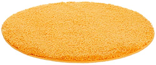 Brandsseller – Alfombrilla de baño, Redonda, diámetro de 60 cm, poliéster, Naranja, 60 cm