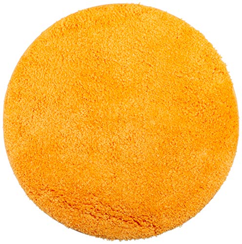 Brandsseller – Alfombrilla de baño, Redonda, diámetro de 60 cm, poliéster, Naranja, 60 cm