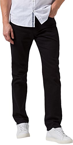 BRAX Cooper Denim Masterpiece Vaqueros Straight, Negro (Perma Black 01), W42 / L36 (Talla del Fabricante: 42/36) para Hombre