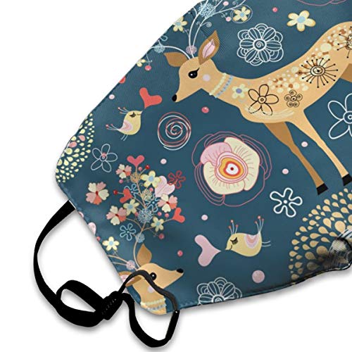 Breathable Reusable Outdoor Mouth Cover Texture Is Fabulous Flower Deer Cover Neck Gaiter Face Shield