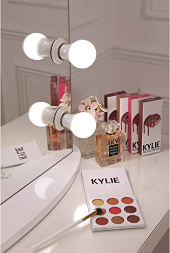 Bright Beauty Anastasia Hollywood Espejo de 80 x 65 cm sin marco, espejo de maquillaje, espejo de maquillaje con iluminación regulable lado blanco