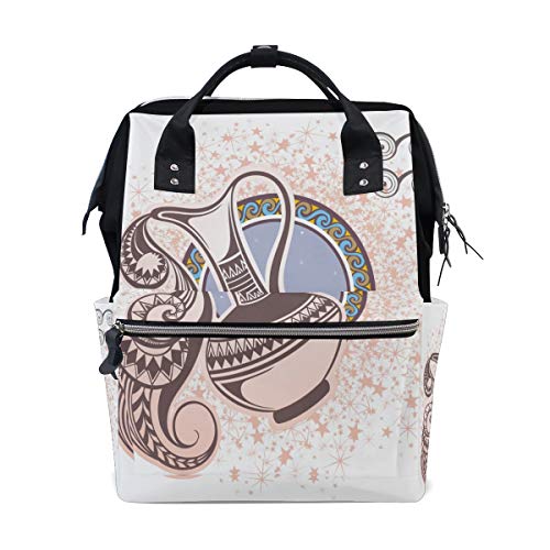 Brillante Acuario Brillante Encantador Bolsas de pañales de gran capacidad Mamá Mochila Múltiples funciones Bolso de lactancia Bolso de mano para niños Cuidado del bebé Viajes Mujeres diarias