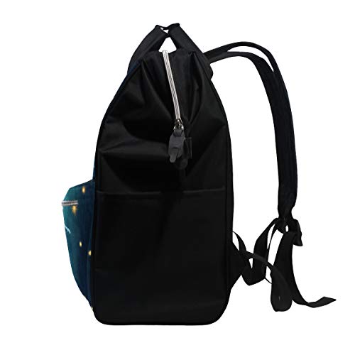 Brillante Acuario Brillante Encantador Bolsas de pañales de gran capacidad Mamá Mochila Múltiples funciones Bolso de lactancia Bolso de mano para niños Cuidado del bebé Viajes Mujeres diarias