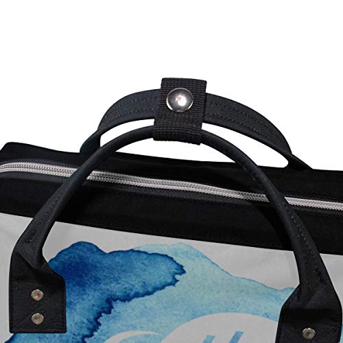 Brillante Acuario Brillante Encantador Bolsas de pañales de gran capacidad Mamá Mochila Múltiples funciones Bolso de lactancia Bolso de mano para niños Cuidado del bebé Viajes Mujeres diarias