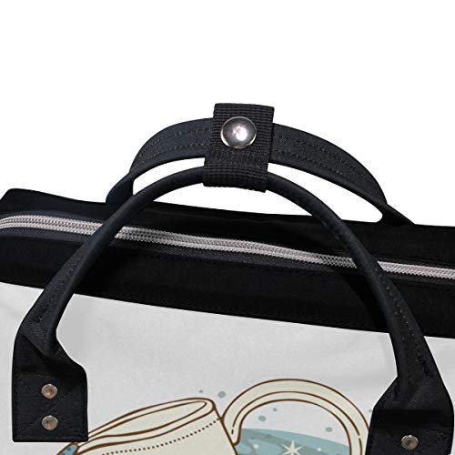 Brillante Acuario Brillante Encantador Bolsas de pañales de gran capacidad Mamá Mochila Múltiples funciones Bolso de lactancia Bolso de mano para niños Cuidado del bebé Viajes Mujeres diarias