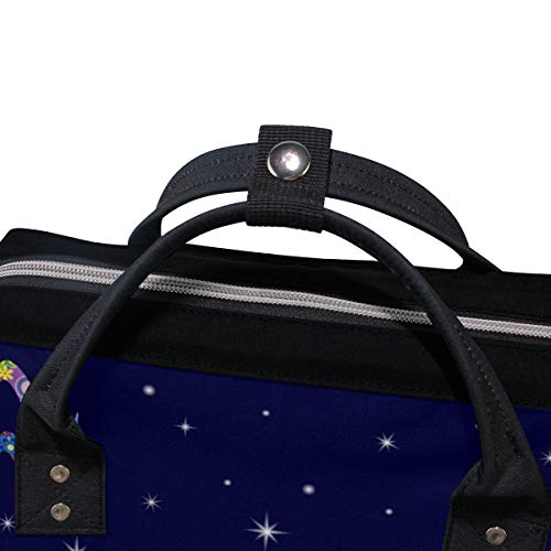 Brillante Acuario Brillante Encantador Bolsas de pañales de gran capacidad Mamá Mochila Múltiples funciones Bolso de lactancia Bolso de mano para niños Cuidado del bebé Viajes Mujeres diarias