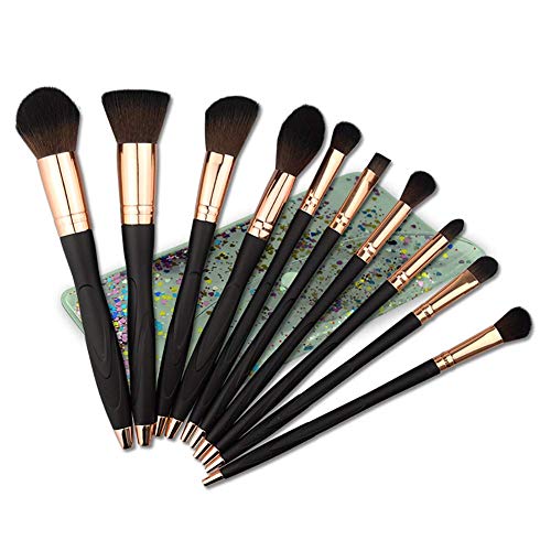 Brocha de maquillaje Herramientas de cepillo del maquillaje-10 Touch laca maquillaje sintético superior del polvo de la fundación Correctores de sombras de ojos Blush Maquillaje Cepillos con el bolso