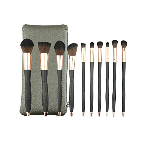 Brocha de maquillaje Herramientas de cepillo del maquillaje-10 Touch laca maquillaje sintético superior del polvo de la fundación Correctores de sombras de ojos Blush Maquillaje Cepillos con el bolso