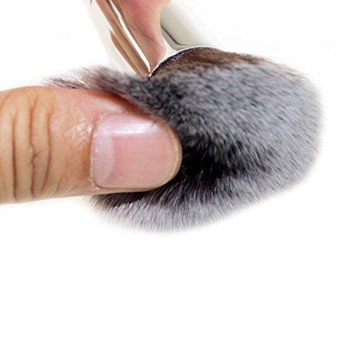 Brocha plana Kabuki de Ronsiay para colorete sin defectos, para crema líquida y polvos esculpidos, aplicación de maquillaje de contorno de mezcla de pulido