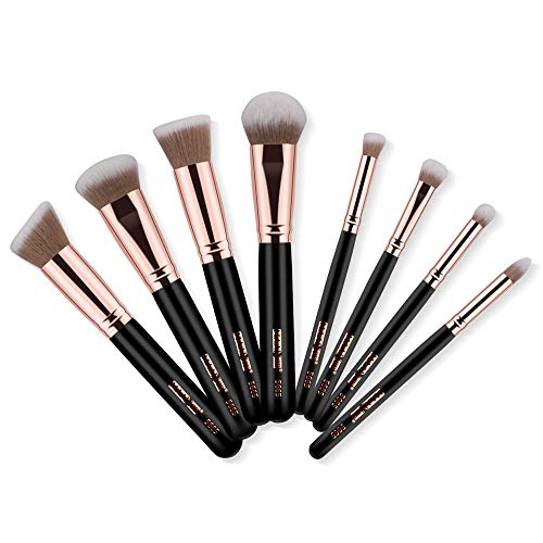 Brochas para Maquillaje Facial,MOMOXI 8Pcs Maquillaje Pinceles Maquillaje En Polvo Sombra de Ojos Eyeliner Pincel Cosmético Novedad caliente de 2019 Alrededor de 5€ maquillaje Profesional La belleza