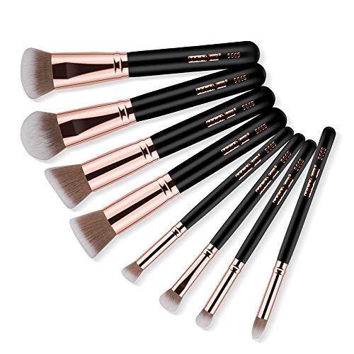 Brochas para Maquillaje Facial,MOMOXI 8Pcs Maquillaje Pinceles Maquillaje En Polvo Sombra de Ojos Eyeliner Pincel Cosmético Novedad caliente de 2019 Alrededor de 5€ maquillaje Profesional La belleza