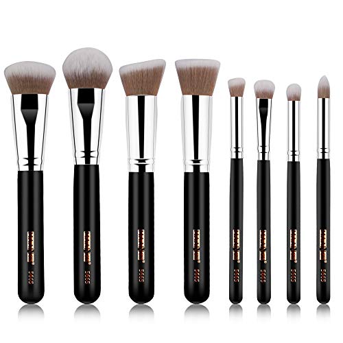 Brochas para Maquillaje Facial,MOMOXI 8Pcs Maquillaje Pinceles Maquillaje En Polvo Sombra de Ojos Eyeliner Pincel Cosmético Novedad caliente de 2019 Alrededor de 5€ maquillaje Profesional La belleza