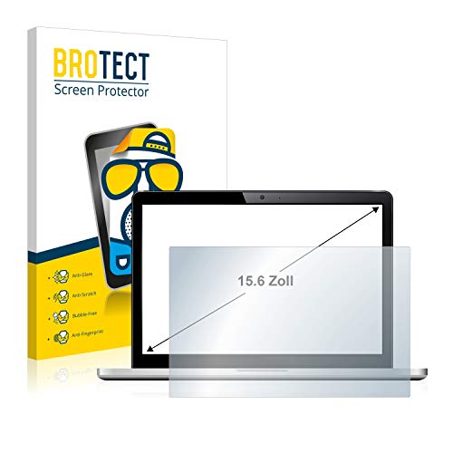 BROTECT Protector Pantalla Anti-Reflejos para Portátiles con 39.6 cm (15.6 Pulgadas) [345 mm x 194 mm, 16:9] Película Mate Anti-Huellas