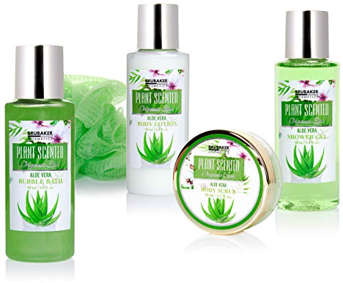 BRUBAKER Cosmetics Set de Baño y Ducha Aloe vera - Juego de 5 piezas para regalo