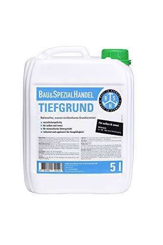 BSH® Imprimación profunda universal , Made in Germany, Imprimación profunda para exteriores e interiores, de primera calidad, sin disolventes y diluible en agua, 5 litros