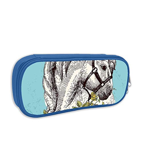 BSYZ Boho Style Horse Opium Estuche para lápices Bolsa de lápices de gran capacidad Estuche de maquillaje Artículos de papelería duraderos para estudiantes Lo mejor para la escuela/oficina