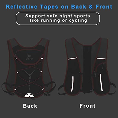 BTNEEU Mochila de Hidratación Ligero, Mochila con Bolsa de Agua 2L para Mujer Hombre, 6L Respirable Unisex Mochilas Trail Running para Correr, Senderismo, Ciclismo, Camping, Maratón