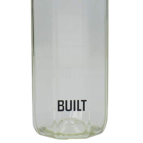 Built Botella de Agua de Viaje con asa de Transporte, Plástico sin BPA, Negro, 710 ml