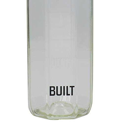 Built Botella de Agua de Viaje con asa de Transporte, Plástico sin BPA, Negro, 710 ml