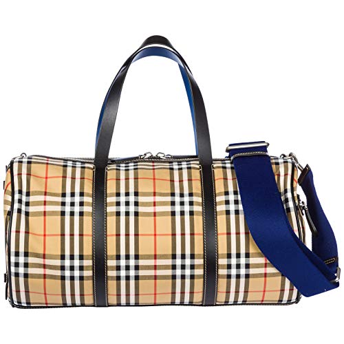 Burberry hombre Kennedy bolsos de viaje canvas blue