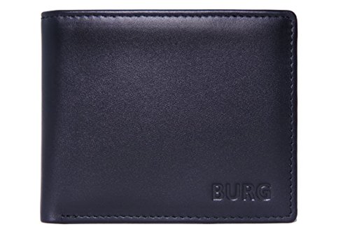 Burg Wallets - Cartera para hombre Negro negro