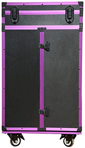 BYCDD Aluminio Maleta de Maquillaje Profesional, Estuche Cosméticos Maletín Maquillaje Trolley Carretilla Bolsas