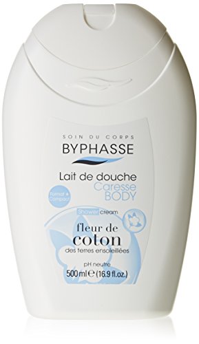 byphasse Caresse de leche de ducha flor de algodón 500 ml – juego de 4