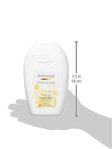 byphasse Caresse de leche de ducha flor de vainilla 500 ml – juego de 4