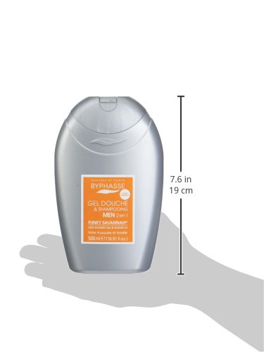 Byphasse – Gel de ducha 2 en 1 para hombre Funky Savannah – 500 ml – Para todo tipo de pieles