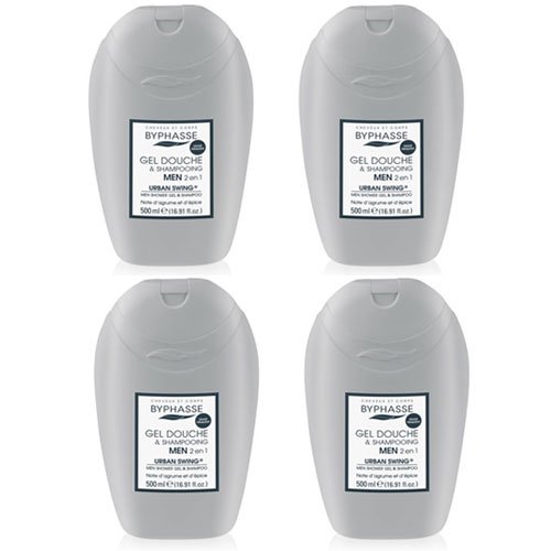 byphasse Urban Swing 2en1 gel ducha/champú para hombre 500 ml – juego de 4