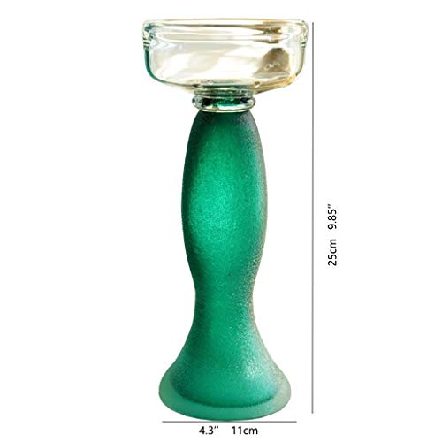 Bzsm Candelabro Decorativo Los titulares nórdica Creativo Vidrio cristalino de la Vela Personalizada de la Fiesta centros de Mesa Candelabro Candelabro la decoración del hogar dádiva (Color : Green)