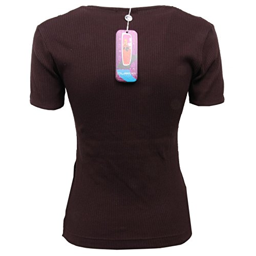 C8618 maglia donna CUSTO BARCELONA marrone brown t-shirt woman [L]