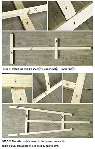 Caballetes de Dibujo Caballete trípode de Caballete Málaga Pintura del Soporte de exhibición de Madera de Pino Altura de Boda Diferente de Tierra Patas Ajustables desiguales Profesion